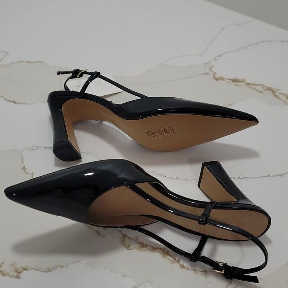 BRAND NEW H&M BLOCK HEEL POINTED TOE SLINGBACK PUMP - Picture 10 of 15